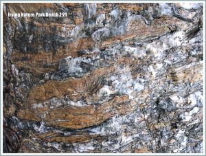 Close-up of rock pattern and texture in PreCambrian rock
