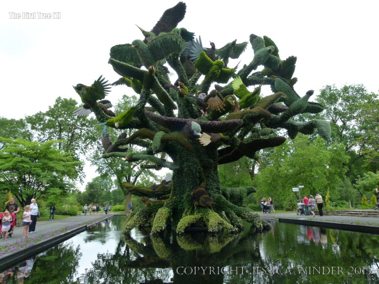 The Bird Tree Mosaiculture horticultural design at Jardin Botanique de Montreal
