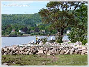 Boulders used for protection against erosion by the sea at Annapolis Royal