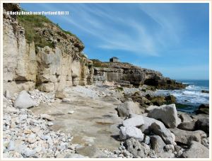 Quarried cliff face on the Isle of Portland