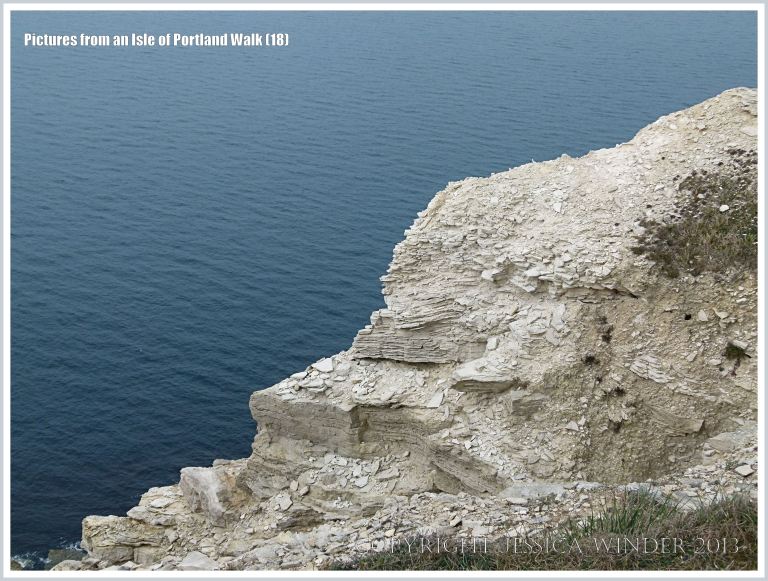 View from the cliff-top coastal path on the west coast of the Isle of Portland