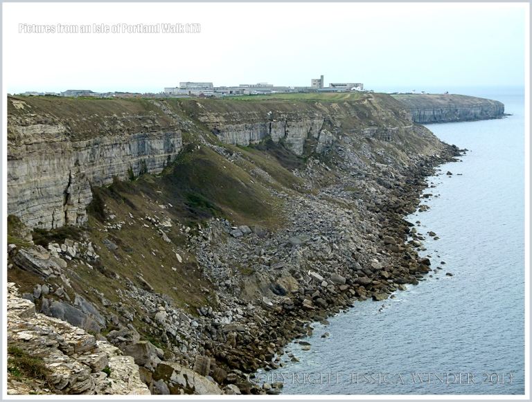 View from the cliff-top coastal path on the west coast of the Isle of Portland