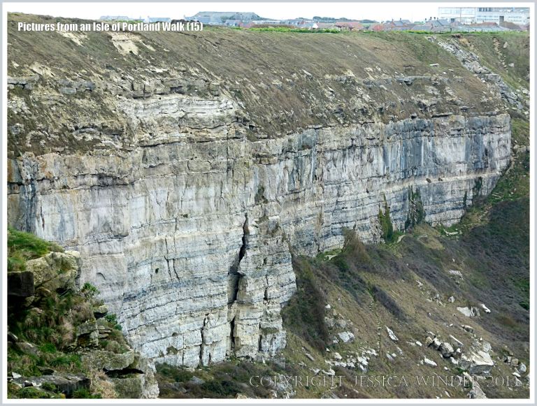 View from the cliff-top coastal path on the west coast of the Isle of Portland