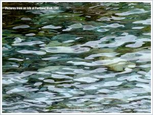 Natural pattern of ripples and reflections in shallow water aff the Isle of Portland, Dorset, U.K.