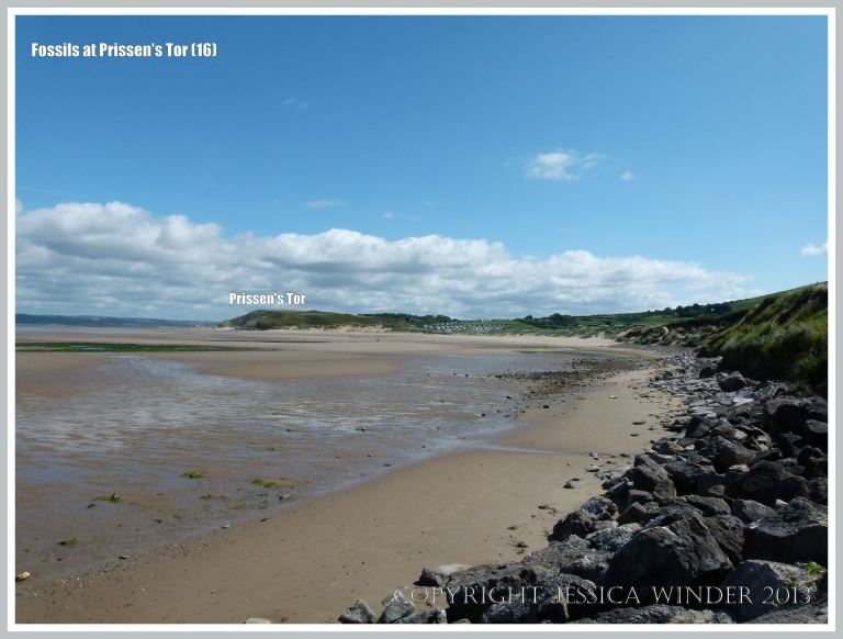 View looking north-east across Broughton Bay towards Prissen's Tor on the Gower Peninsula