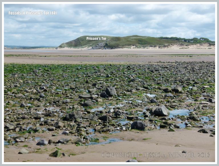 View looking north-east across Broughton Bay towards Prissen's Tor on the Gower Peninsula