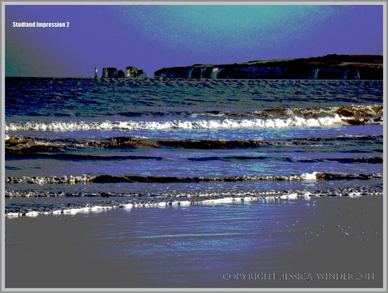 Sea, surf, and sand ripples on the seashore