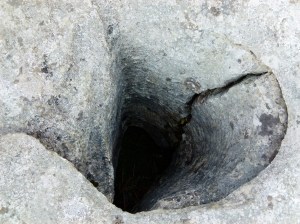 Solution pan or kamenitza in Carboniferous limestone