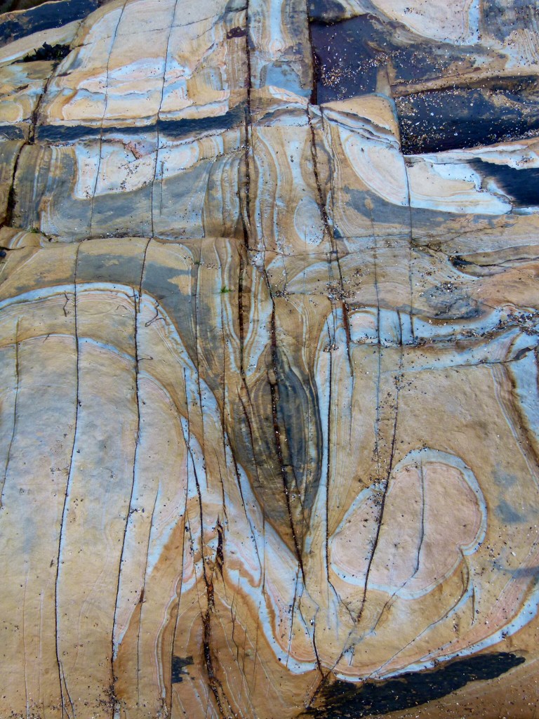 Patterns in rock on an Irish beach