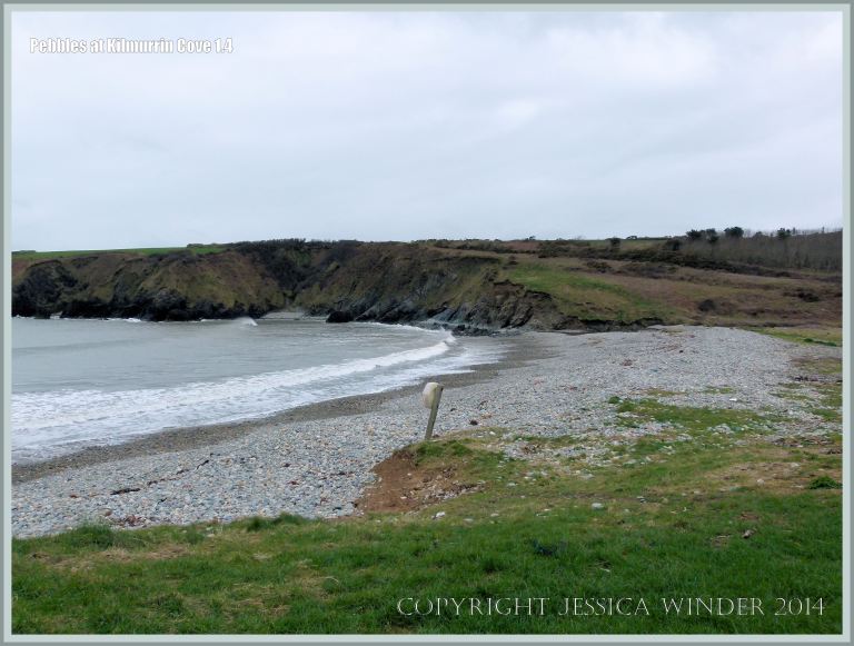 View of a pebble beach on a Copper Coast in Southern Ireland