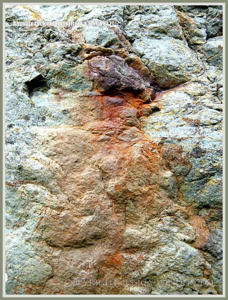 Close-up of rhyolite rock texture