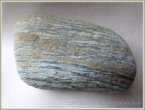 Beach stone made of Cork Group Namurian rock