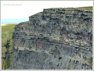 Rock strata at the Cliffs of Moher