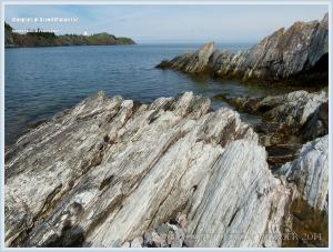 Jagged rocks at Pettes Cove on Grand Manan
