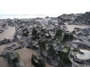 Naturally sculptured limestone rocks at Mewslade Bay