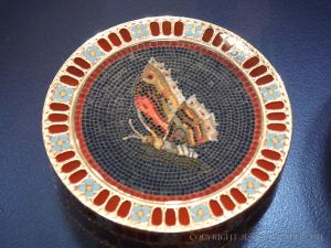 Picture of a butterfly in glass micro-mosaic