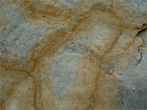 Rock pattern and texture in a beach boulder