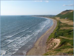 View looking north along Rhossili Beach