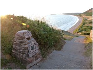 Top of the steps leading down to Rhossili