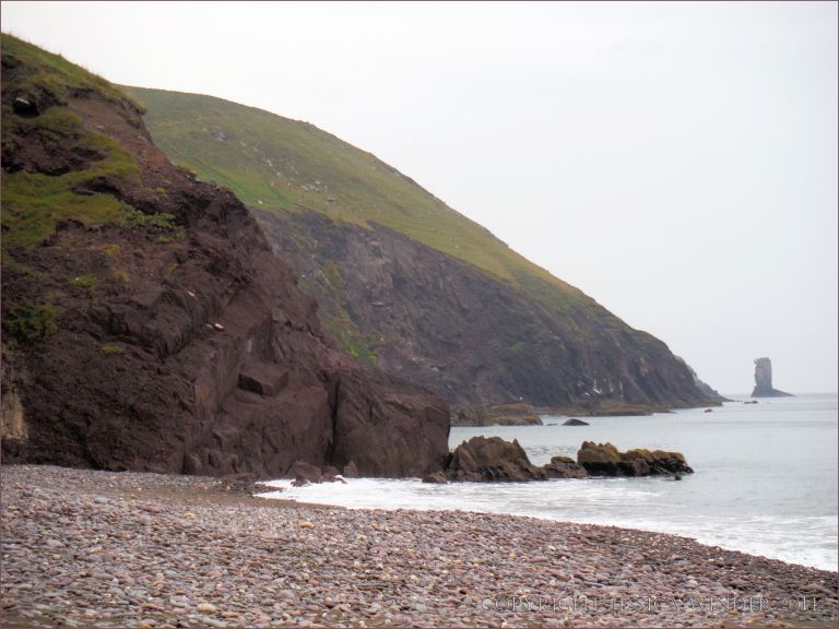 View looking south from Tracahill Beach