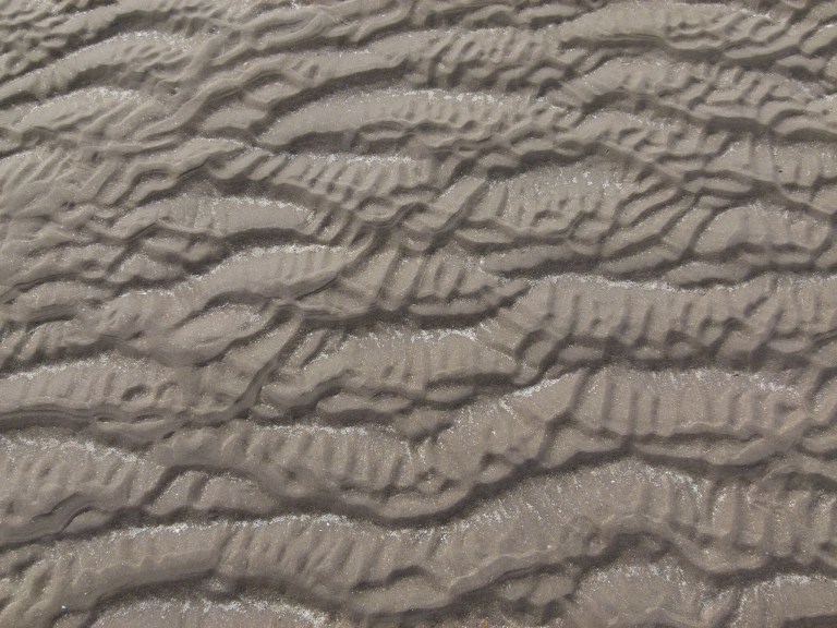Natural sand ripple patterns