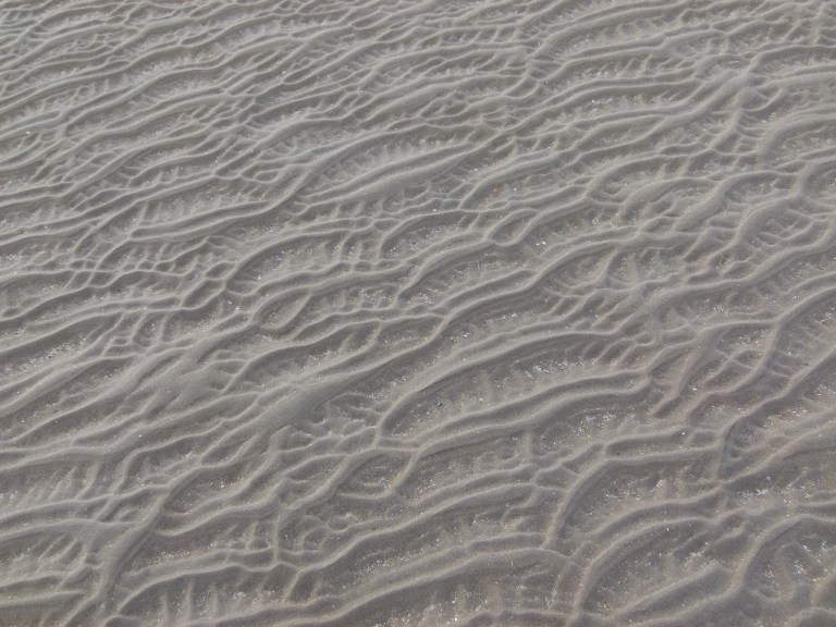 Natural sand ripple patterns