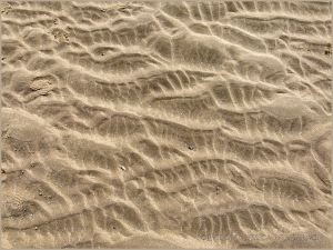 Natural sand ripple patterns on the beach