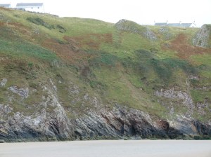 View of the cliffs at Rhossili, one in a sequence of shots along their length.