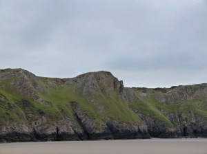 View of the cliffs at Rhossili, one in a sequence of shots along their length.