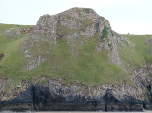 A section of cliff face at Rhossili