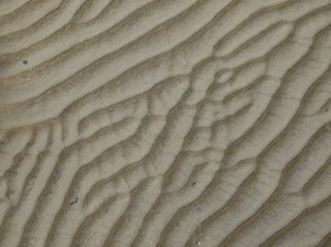 Low tide sand ripple beach pattern