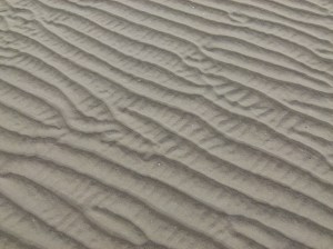 Sand ripple patterns on the beach