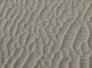 Sand ripple patterns on the beach