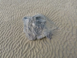 Sand ripple patterns on the beach