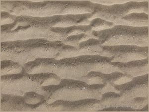 Natural sand ripple patterns on the beach