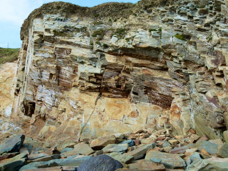 Silurian Period rocks belonging to the Dunquin Group on the Irish Coast.