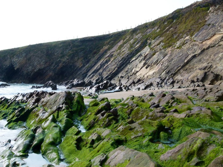 Silurian Period rocks belonging to the Dunquin Group on the Irish Coast.