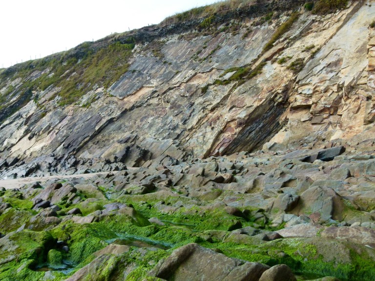 Silurian Period rocks belonging to the Dunquin Group on the Irish Coast.