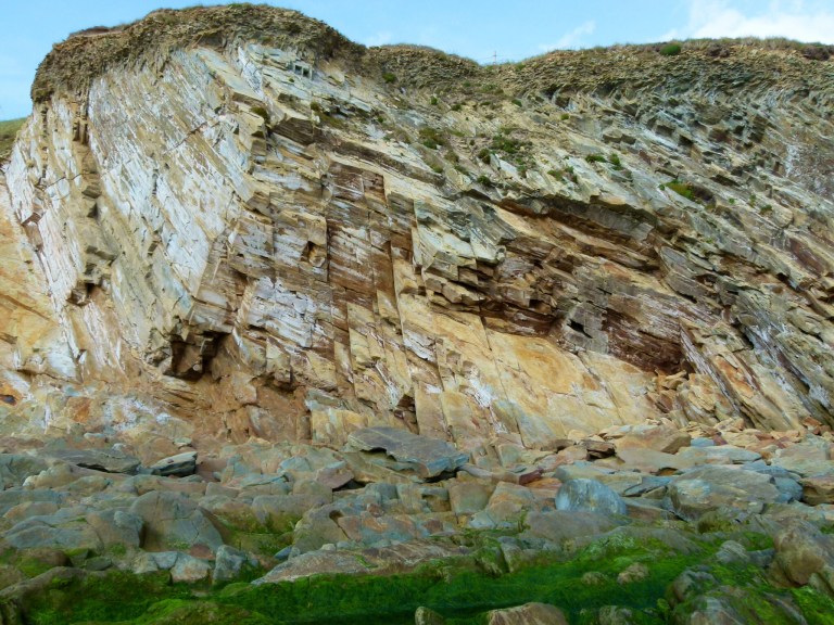 Silurian Period rocks belonging to the Dunquin Group on the Irish Coast.