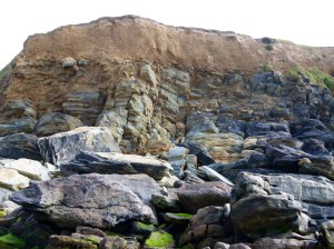 Silurian Period rocks belonging to the Dunquin Group on the Irish Coast.