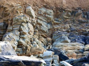 Silurian Period rocks belonging to the Dunquin Group on the Irish Coast.