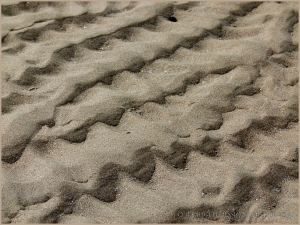 Natural sand ripple patterns on the beach
