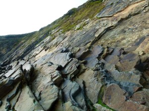 Rock colour and texture in Silurian Period silt stones and sandstones from the Drompoint Formation in Dingle