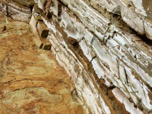 Rock colour and texture in Silurian Period silt stones and sandstones from the Drompoint Formation in Dingle