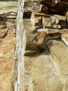 Rock colour and texture in Silurian Period silt stones and sandstones from the Drompoint Formation in Dingle
