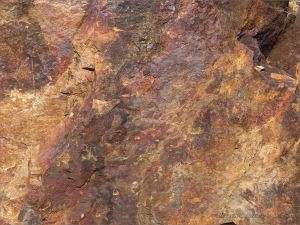 Weathered rusty rock close-up from the Lookout outcrop at Four Mile Beach in Port Douglas