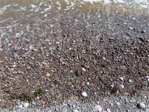 Pebbles on the beach at St Martins in New Brunswick