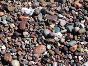 Pebbles on the beach at St Martins in New Brunswick