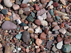 Pebbles on the beach at St Martins in New Brunswick