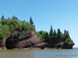 Triassic Period rocks in cliffs at St Martins, New Brunswick